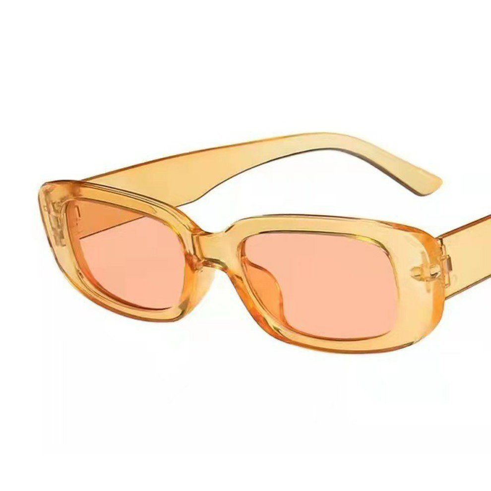 Small Frame Square Sungl Es  Olorful Street S Ing Durable Eyegl Es-orange-146 * 138mm