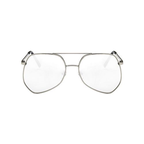 Metal Big Frame Sunglasses Polygonal Colorful Reflective