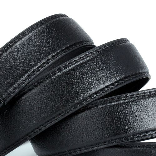 Men's Belt Leather Automatic Buckle - Black