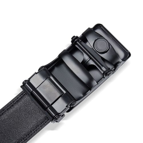 Men's Belt Leather Automatic Buckle - Black