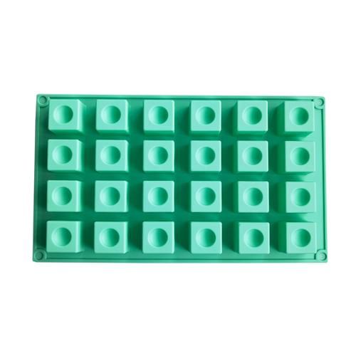 24 Cavity Square Cube Silicone Candy Mold for Chocolate Mousse Ice Cream Jelly Pudding Dessert Bread Baking Pan Decorating Tool