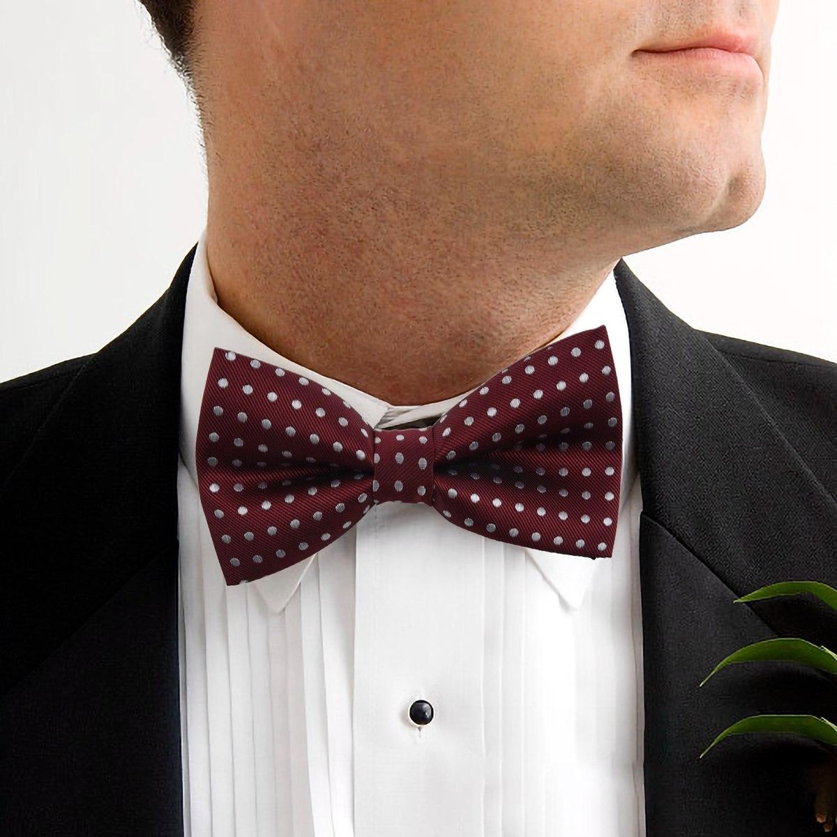 Mens Polka Dot Bow Tie One Size 3 Colours (Red+