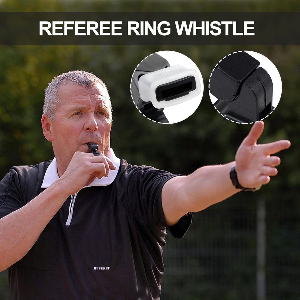 Long-lasting Whistle Sports Whistle Powerful Sound for Basketball Black