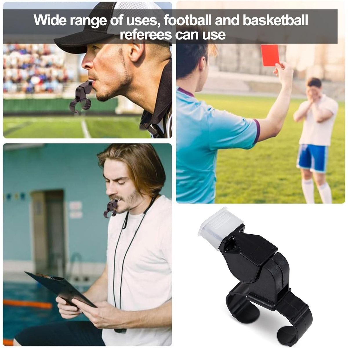 Long-lasting Whistle Sports Whistle Powerful Sound for Basketball Black
