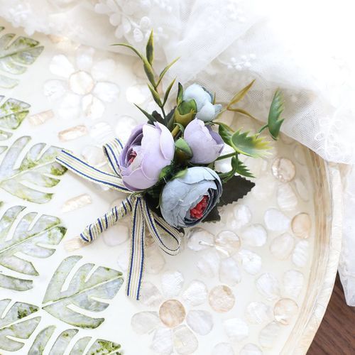 Wedding Grooms Suites Flower Boutonniere Brooch Pin Or European Business Corsage