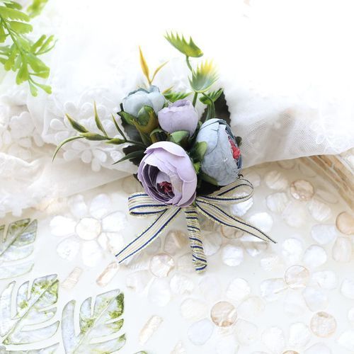 Wedding Grooms Suites Flower Boutonniere Brooch Pin Or European Business Corsage