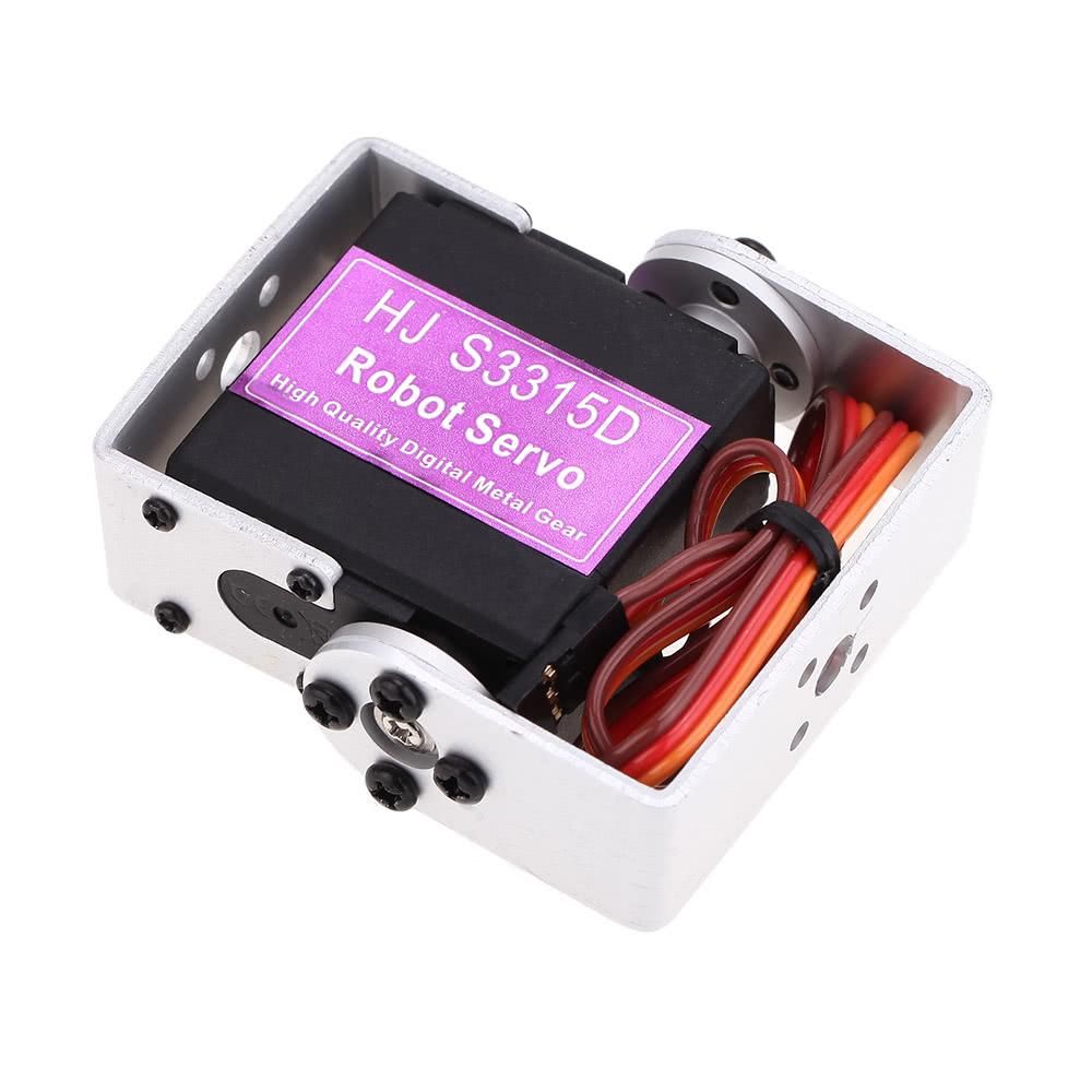 HJ S3315D Hight Performance Full Metal 15KG  Torque Brushed Motor 180° Rotating Digital Robot Servo with Long and Short Straight U Mouting
