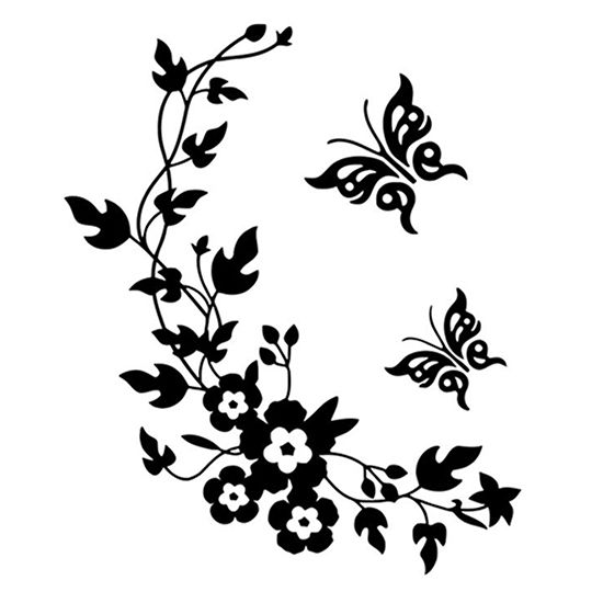 DIY Butterfly Flower Bathroom Home Decoration Wall Decals-