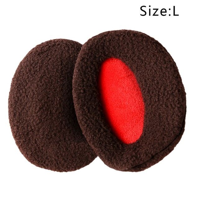 2021 1 Pair Bandless Fleece Ear Muffs Windproof Winter Warm
