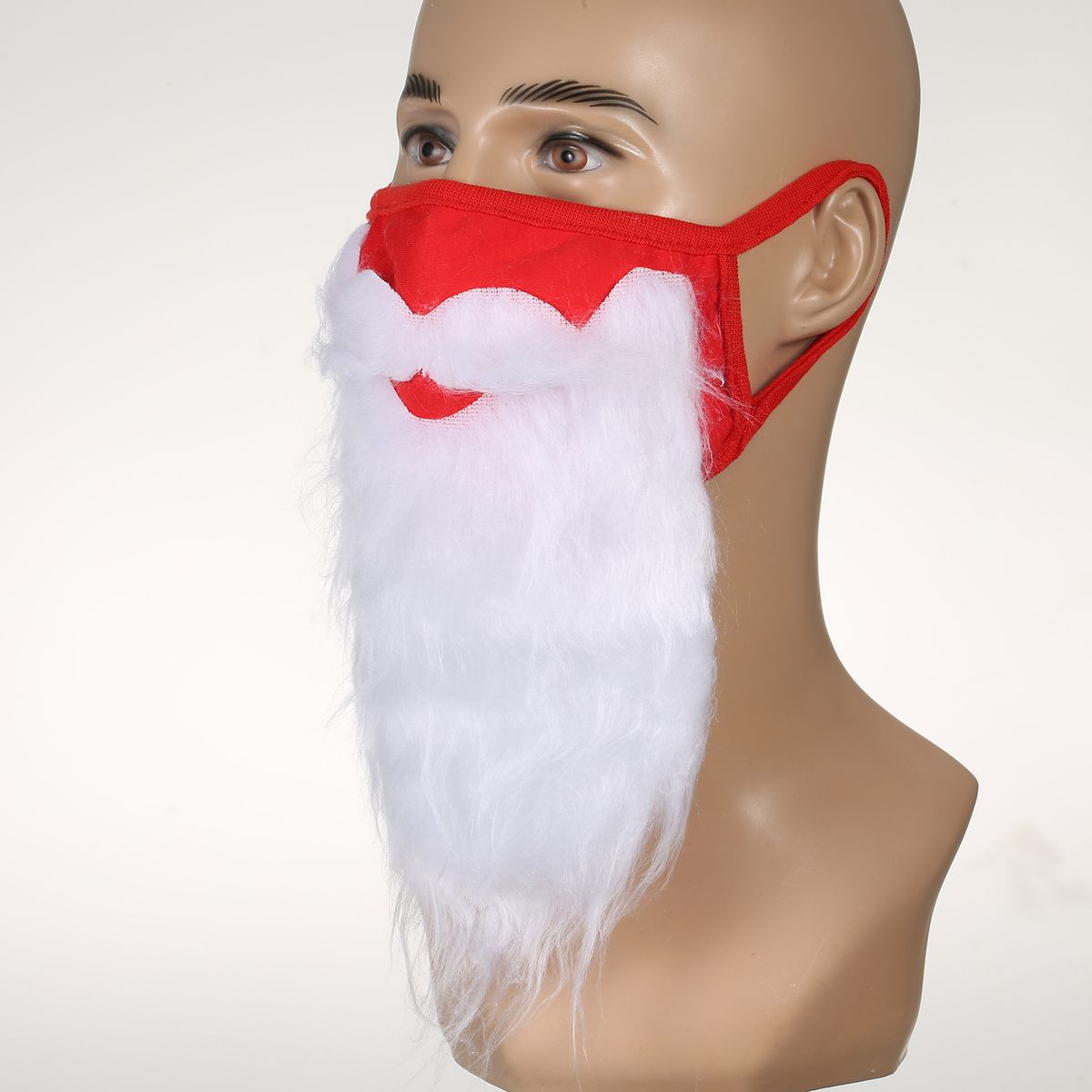 Funny Santa  Claus Beard Mask Washable Christmas Party