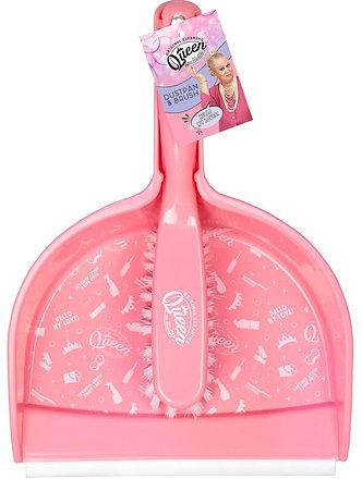 Kim Woodburn Plastic Dustpan And Brush - Pink