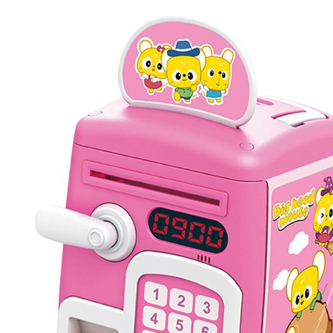 ATM Piggy Bank With Music And Light Saving Box For Boys Girls Pink