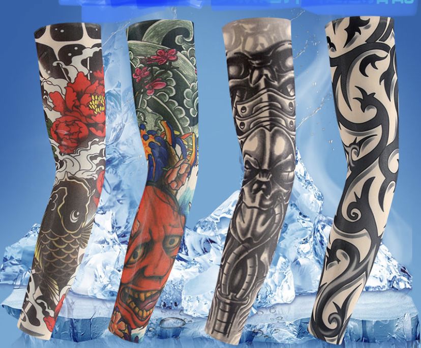 2 Pairs/4pcs Reusable Tattoo Arm Sleeve Randomly Picked