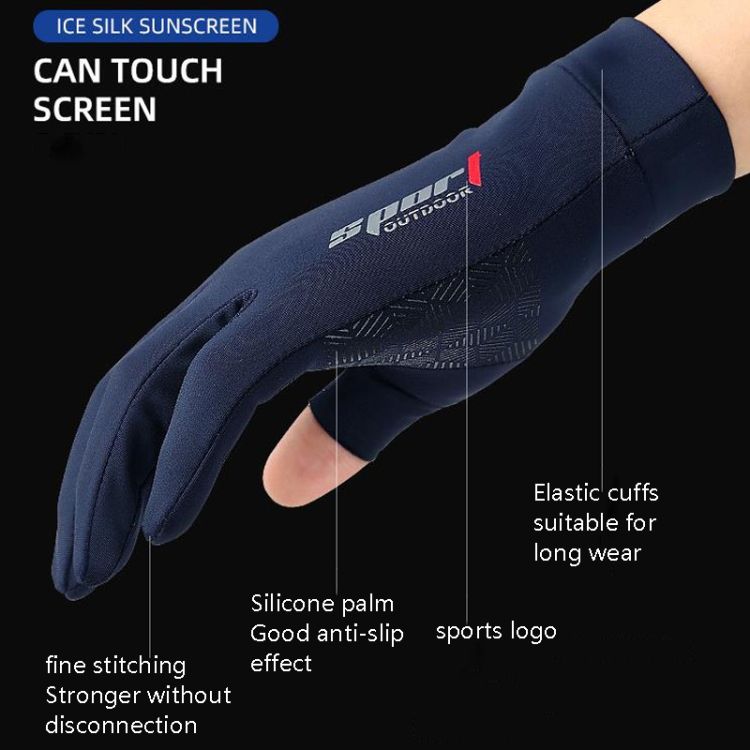 Ice Silk Sunscreen Gloves One Size