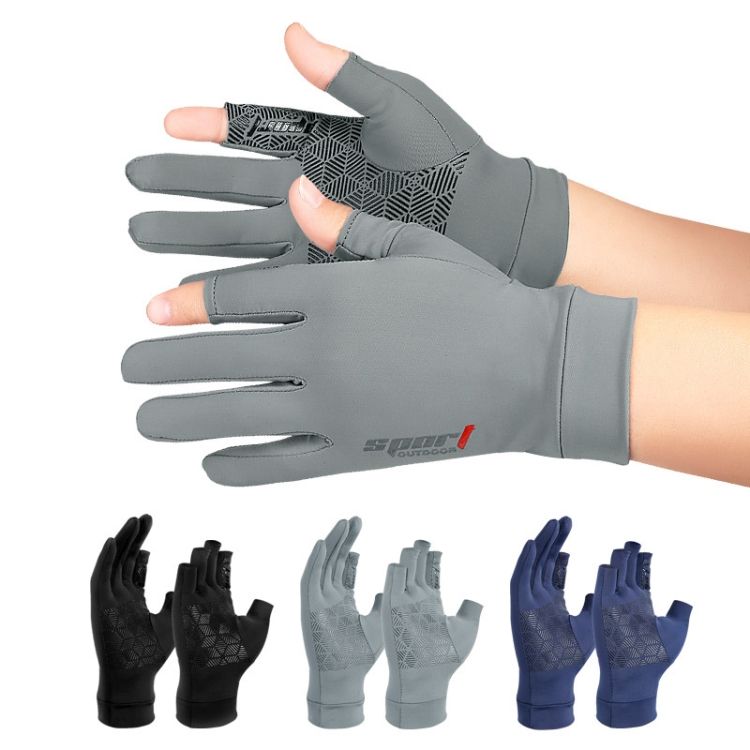 Ice Silk Sunscreen Gloves One Size