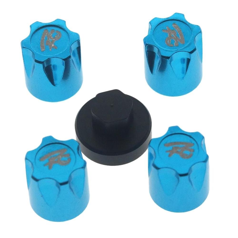 5PCS Aluminium RC Car Wheel Rim Center Cap M4 Nut for 1/10