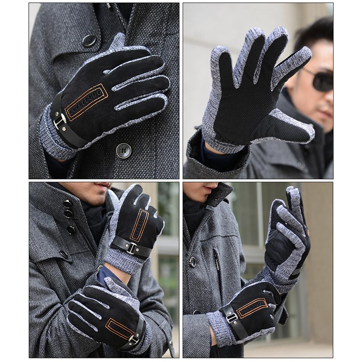 1 Pair Ridding Anti-pilling Winter Black