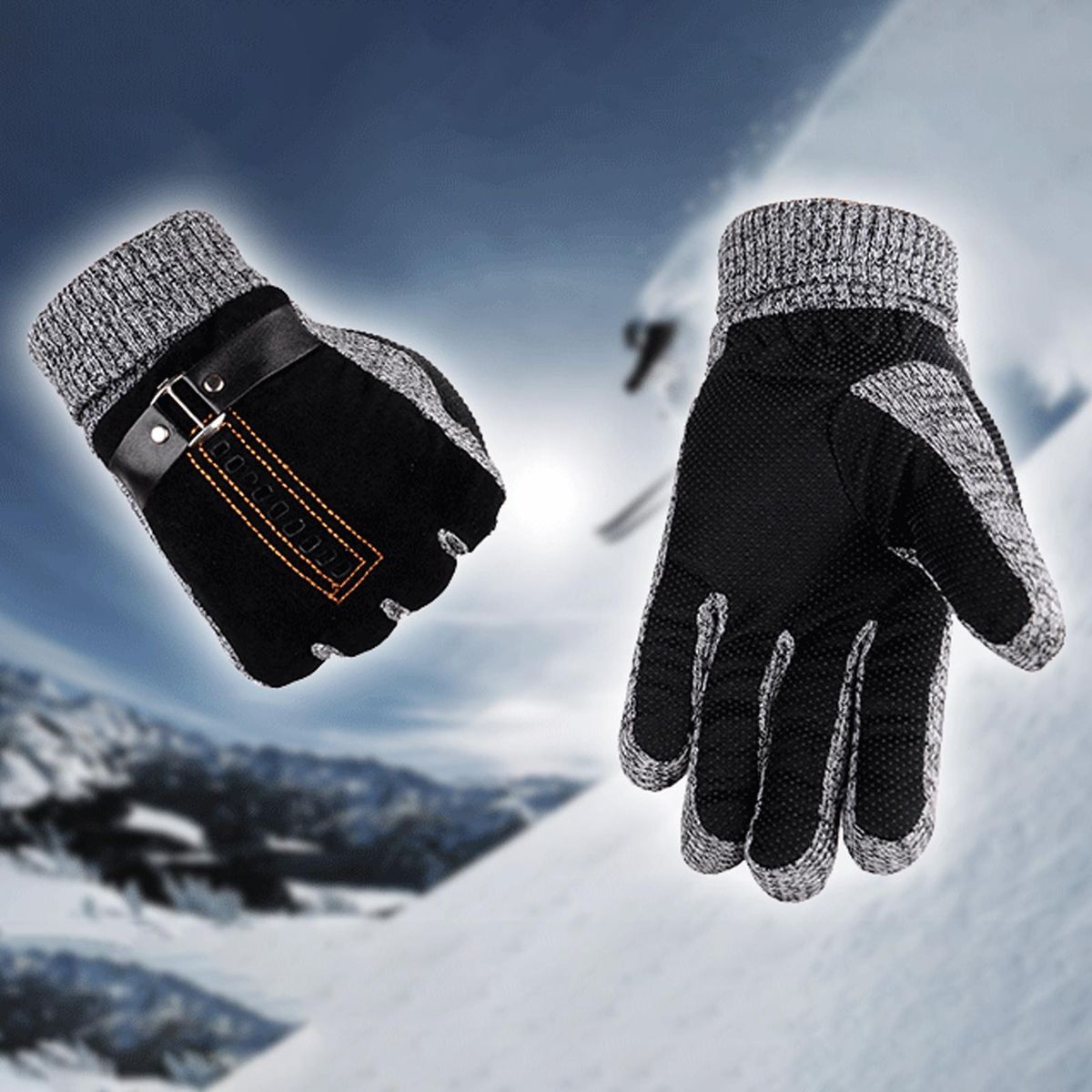 1 Pair Ridding Anti-pilling Winter Black