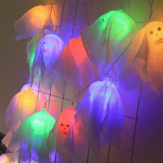 10 Heads 1.5m   Light String  Ll Lights Battery Halloween De Oration-white-colorful Light