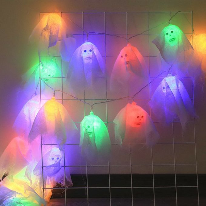 10 Heads 1.5m   Light String  Ll Lights Battery Halloween De Oration-white-colorful Light