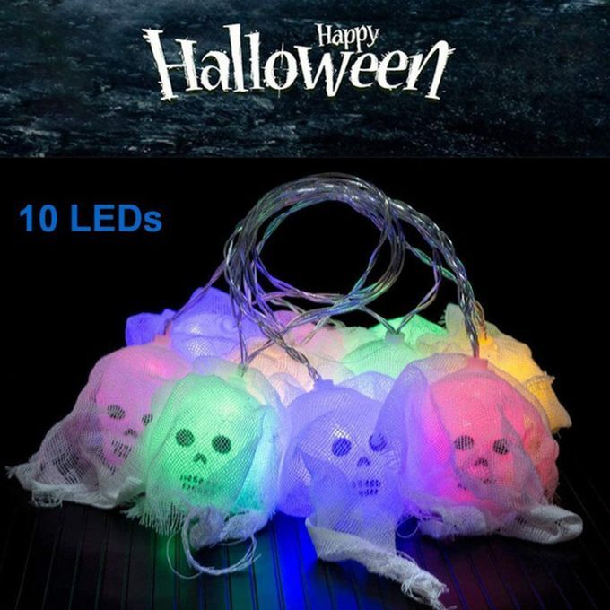 10 Heads 1.5m   Light String  Ll Lights Battery Halloween De Oration-white-colorful Light