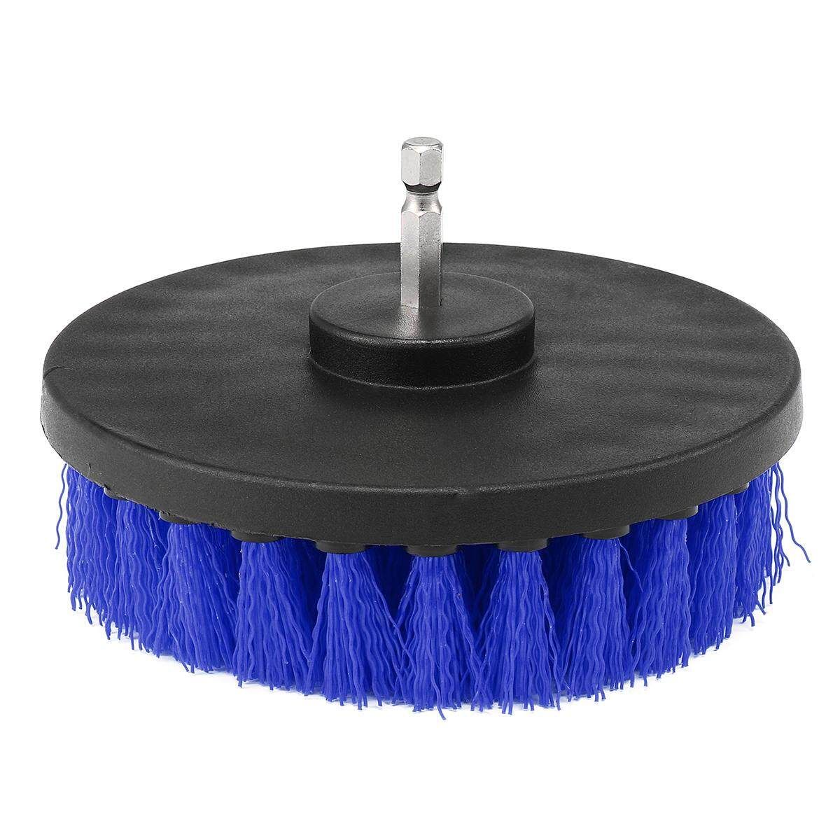 3 Drill Powered Brush Multipurpose For Shower Tub Tile Carpet Boats Set Blue
