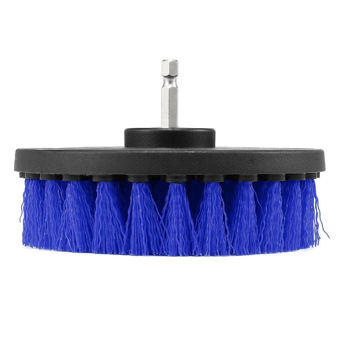 3 Drill Powered Brush Multipurpose For Shower Tub Tile Carpet Boats Set Blue