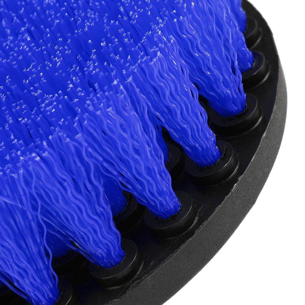 3 Drill Powered Brush Multipurpose For Shower Tub Tile Carpet Boats Set Blue