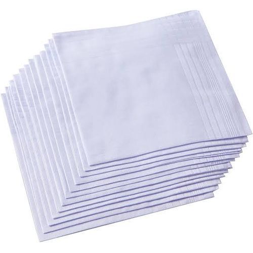 Quality White Handkerchief (12-in-1 Pack)