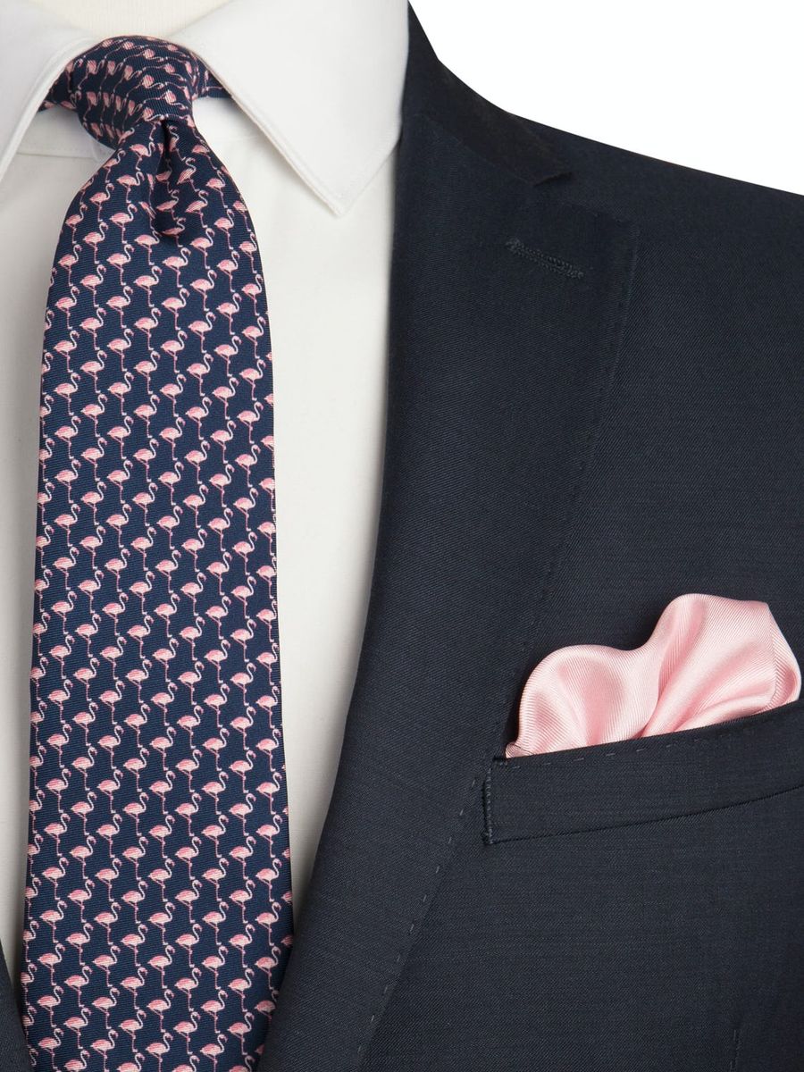Pink Silk Pocket Square