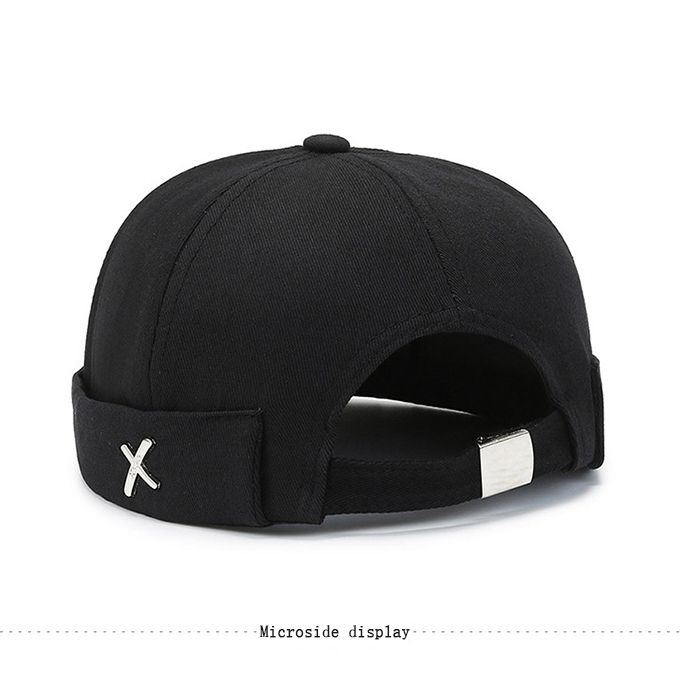 Unisex Adjustable Skullcap Melon Skin Hat Hip Hop - Black