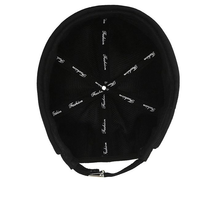 Unisex Adjustable Skullcap Melon Skin Hat Hip Hop - Black