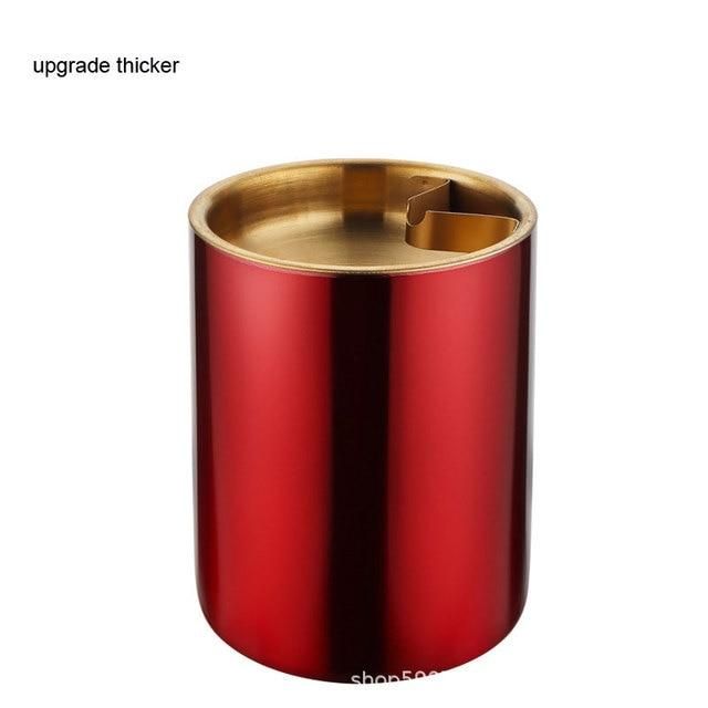 Detachable Metal Stainless Steel Ashtray Creative Funnel Windproof Car Ashtray Cup Living Room Anti-fly Ash Office Home Decor