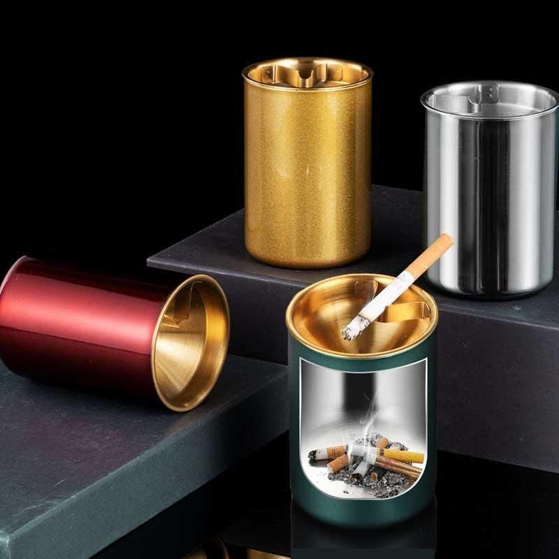Detachable Metal Stainless Steel Ashtray Creative Funnel Windproof Car Ashtray Cup Living Room Anti-fly Ash Office Home Decor