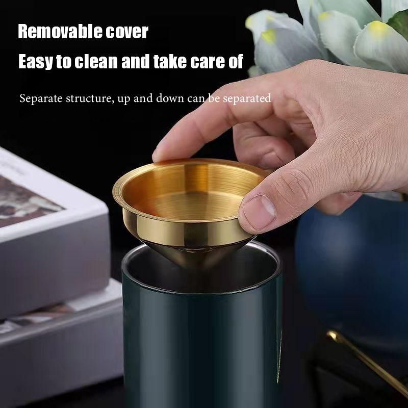 Detachable Metal Stainless Steel Ashtray Creative Funnel Windproof Car Ashtray Cup Living Room Anti-fly Ash Office Home Decor