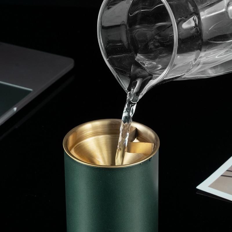 Detachable Metal Stainless Steel Ashtray Creative Funnel Windproof Car Ashtray Cup Living Room Anti-fly Ash Office Home Decor