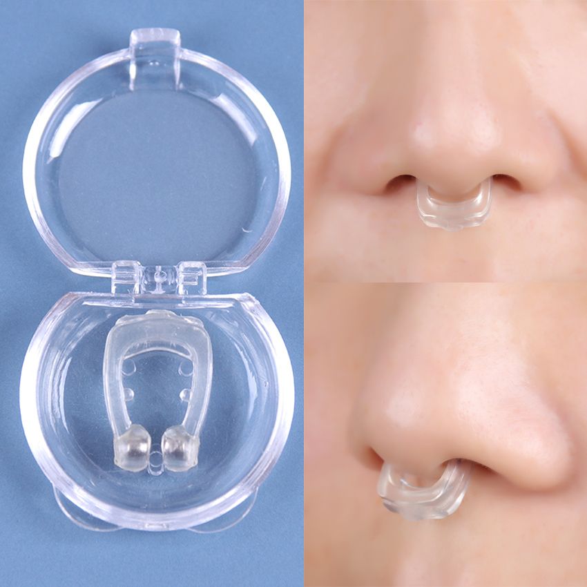 1PC Mini Anti Snoring Stoper Device Silicone Magnetic Nose Clip Sleep Noise Guard Sleeping Health Care Tool
