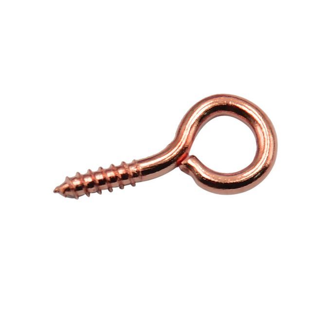 100pcs Rose Gold Screw Eyes Pins Eyepins Hooks Eyelets Threaded
