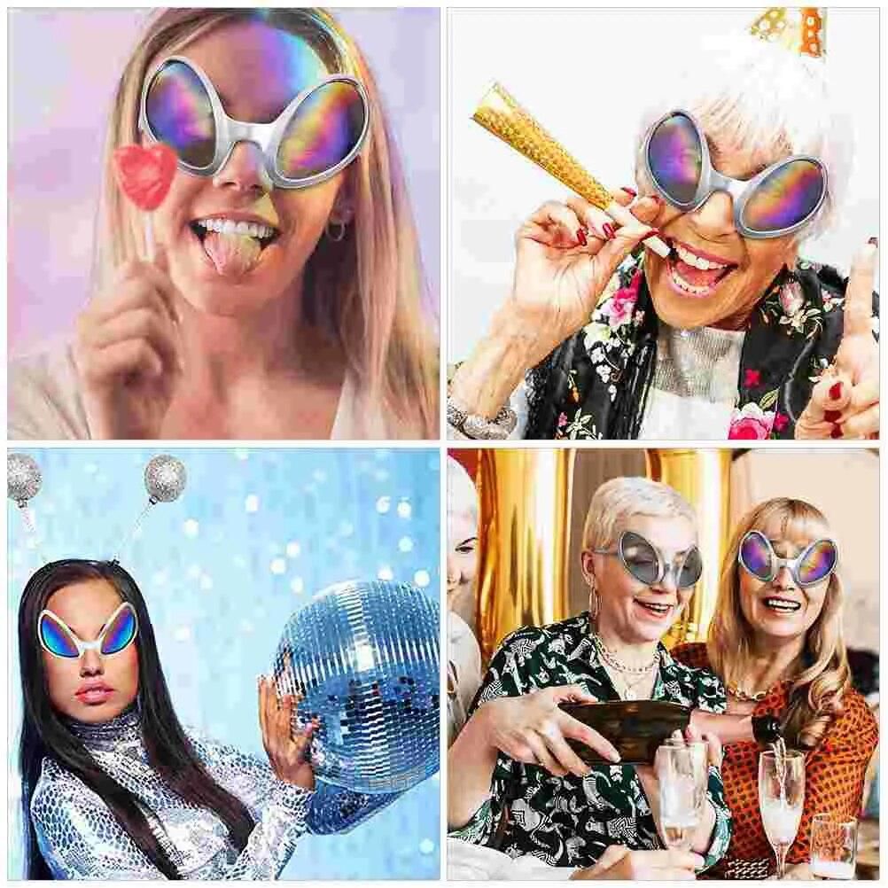 12 Pcs Women's Sunglasses Alien Funny Eyeglasses Decorative Mirror Eyewear Plastic Man Adults Costume