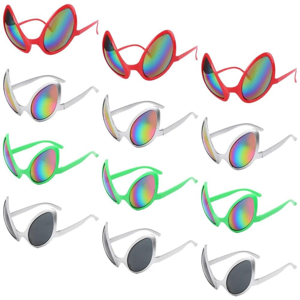 12 Pcs Women's Sunglasses Alien Funny Eyeglasses Decorative Mirror Eyewear Plastic Man Adults Costume