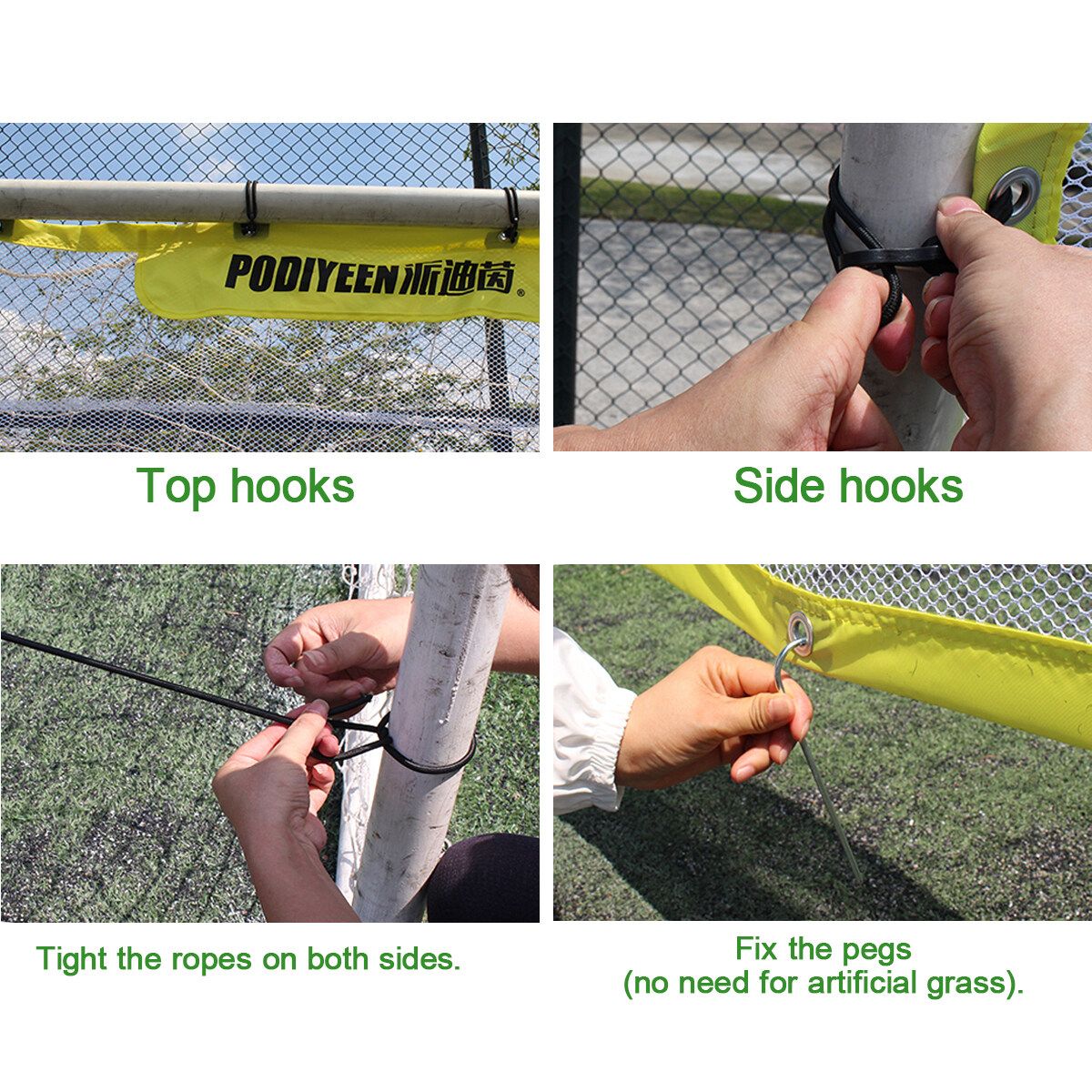 Pro Precision Training Football AID Soccer Target Practice Shot Goal Net 24'x8' Futsal Goals