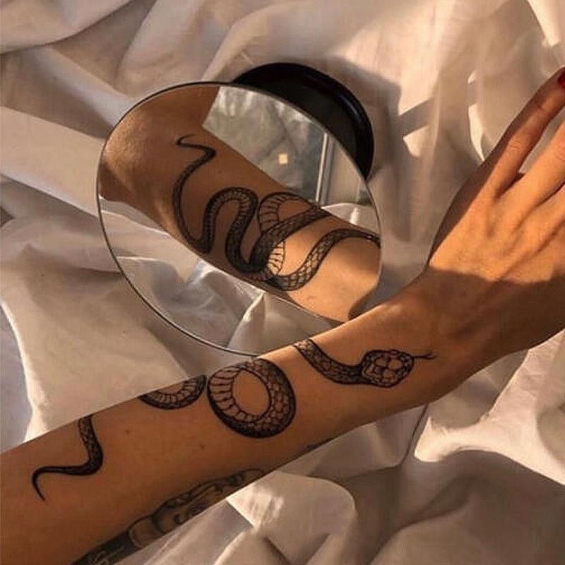 5pcs Black Snake Temporary Tattoo Stickers
