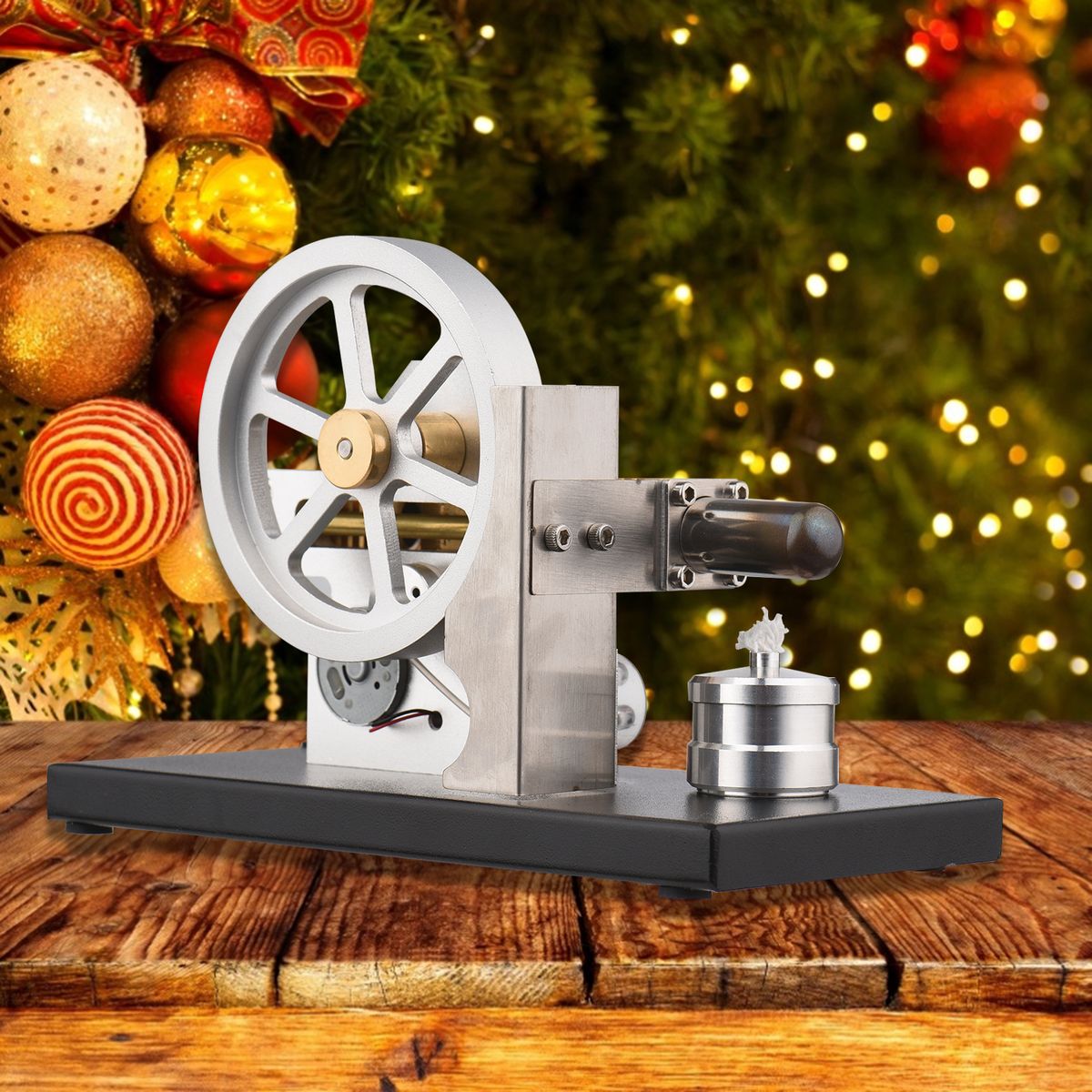 Hot Air Stirling Engine Motor Model Flywheel Design Full