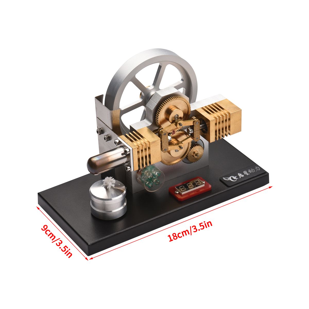 Hot Air Stirling Engine Motor Model Flywheel Design Full