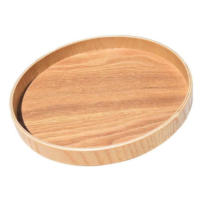 Wood Serving Tray Round Tea Tray Kitchen Restaurant Table Food Platter