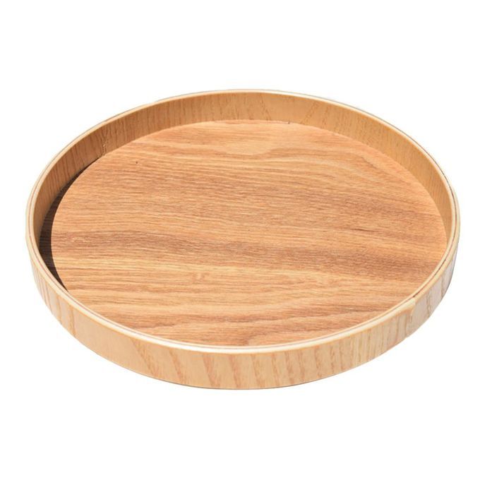 Wood Serving Tray Round Tea Tray Kitchen Restaurant Table Food Platter