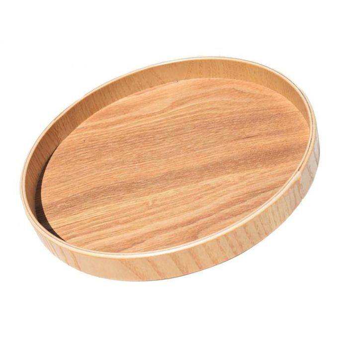 Wood Serving Tray Round Tea Tray Kitchen Restaurant Table Food Platter