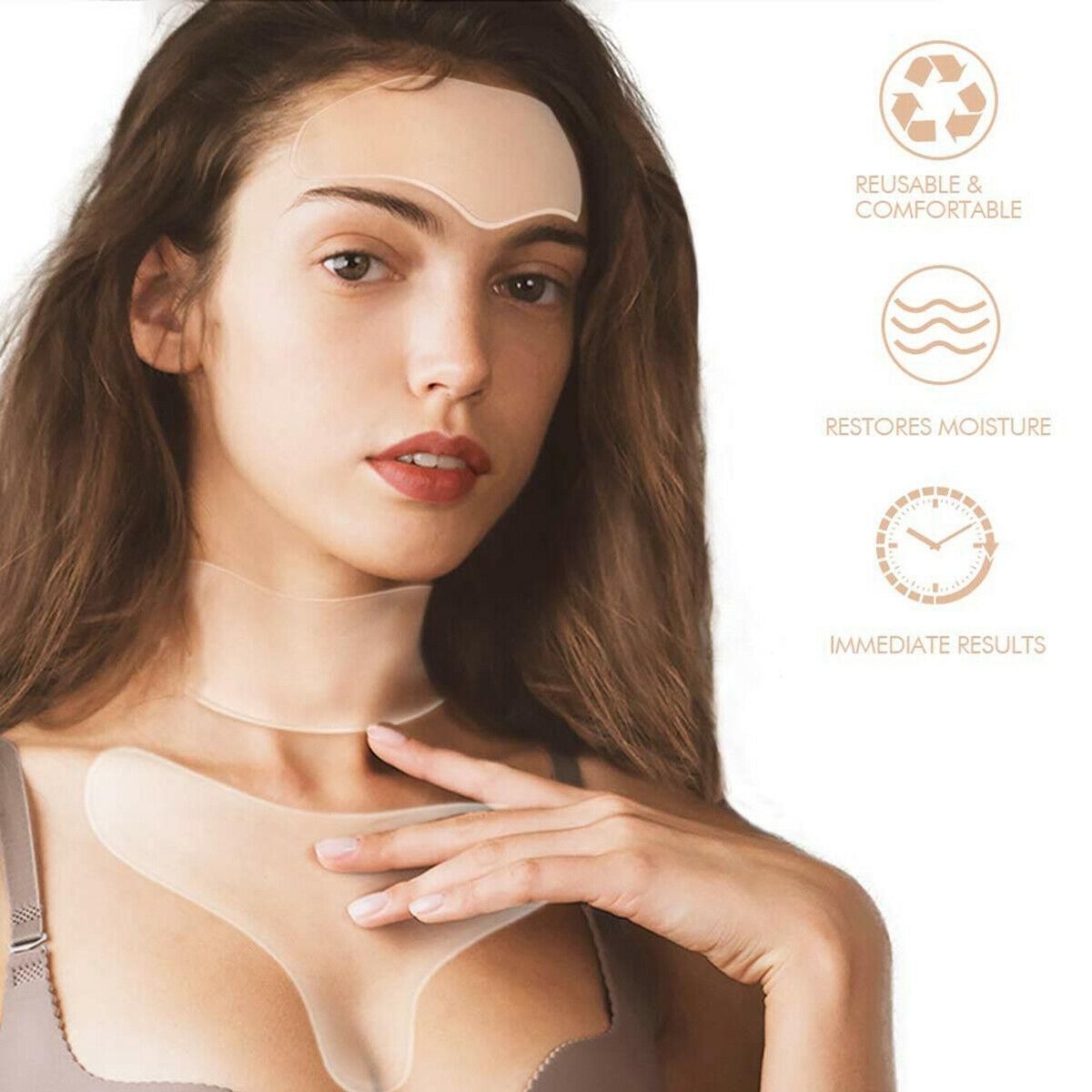 11Pcs Reusable Silicone Wrinkle Removal Sticker Face Forehead Neck Eye Sticker Pad Anti Aging Skin Lifting Care Patch