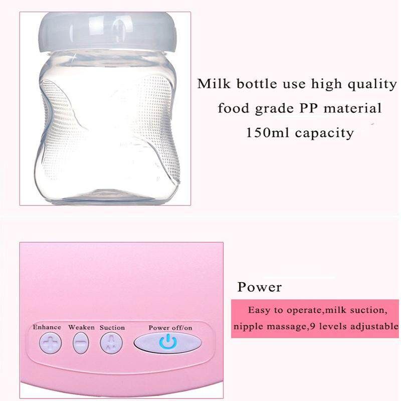 Mother Pumping Automatic Massage Postpartum Pump Non-manual Electric Pump Pink