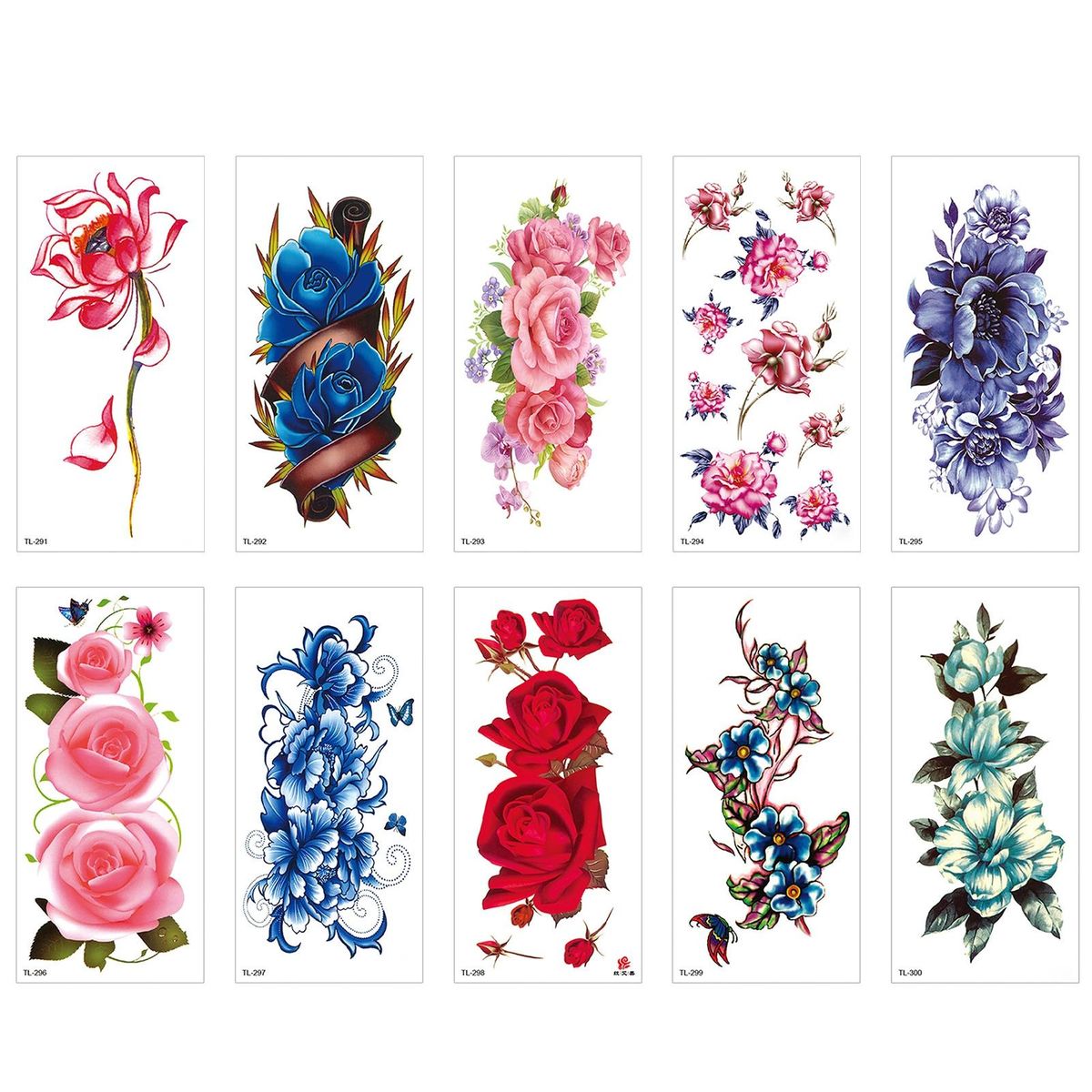 Scar Cover Tattoo Stickers 10pcs Floral Tattoo Stickers for Women